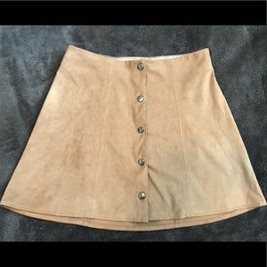 Kendall + Kylie Brand Faux Suede Skirt